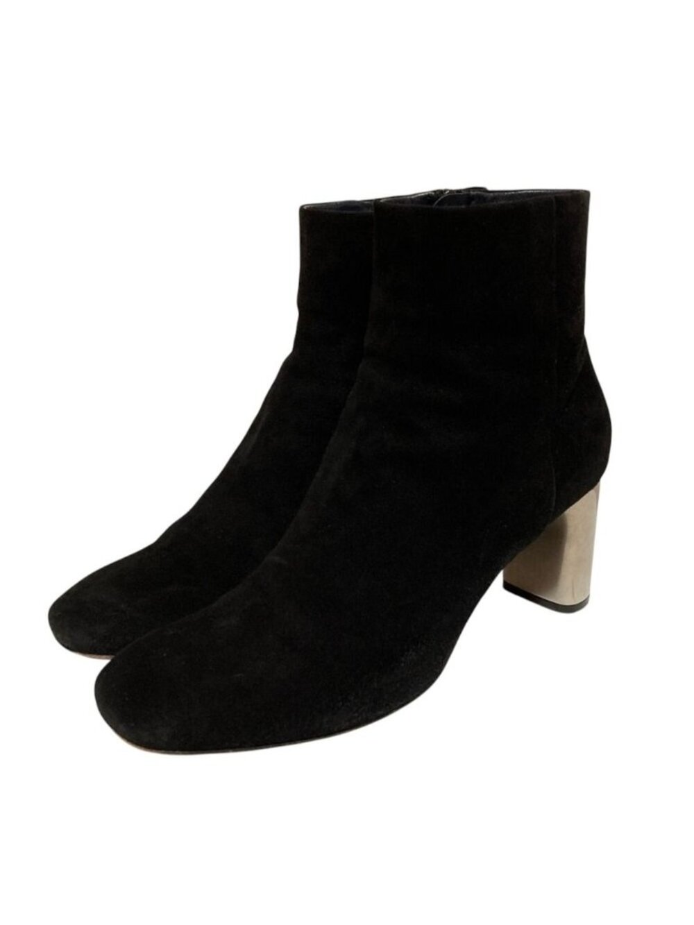 Celine Phoebe Philo Era Metal Heels Suede Leather Short Boots 39